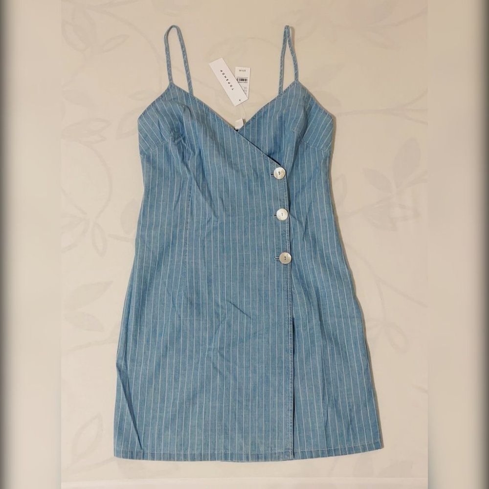 Topshop - Blue Strap Wrap Dress - NWT